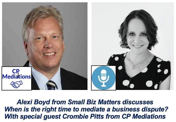 When is a good time to mediate a business dispute? With special guest Crombie Pitts  from CP Mediations