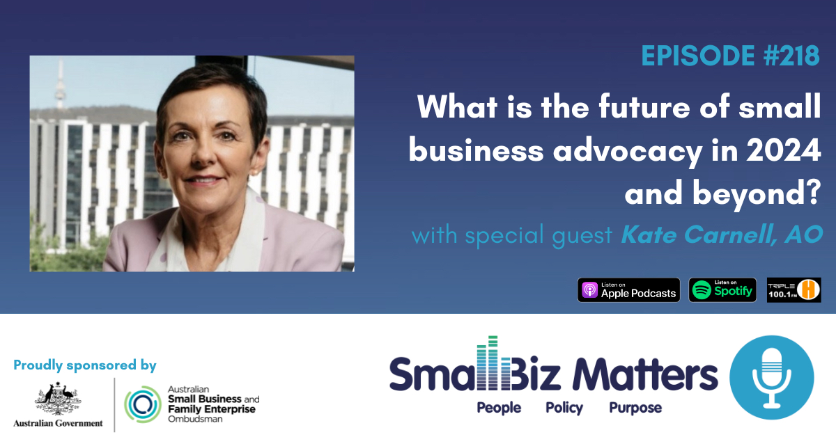 EP#218 ~ What is the future of small business advocacy in 2024 and beyond?